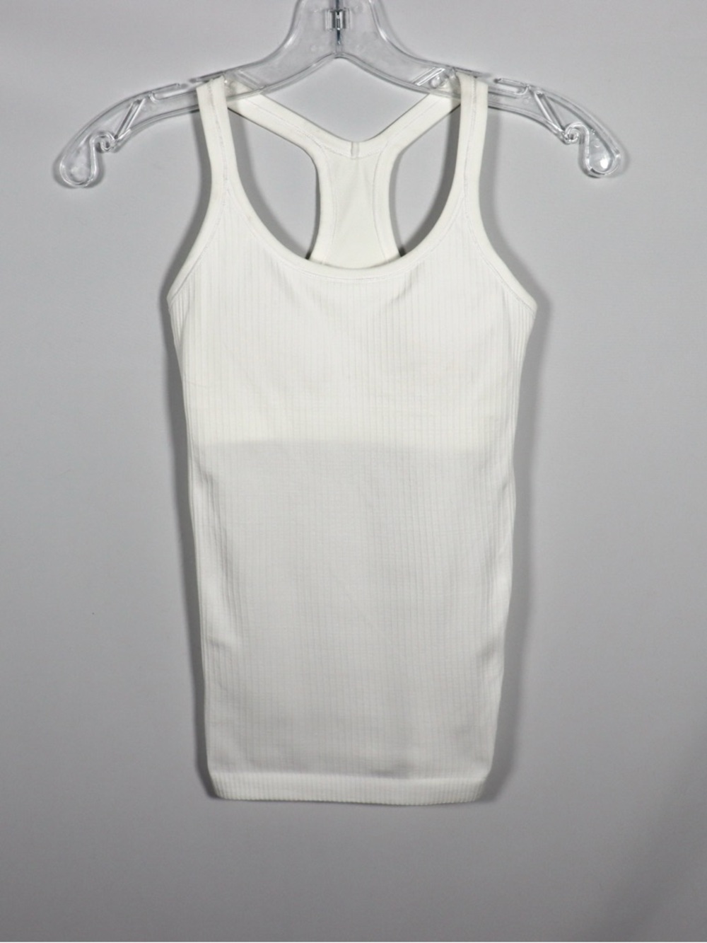 lululemon athletica White Ribbed Racerback Tank - Picture 2 of 7